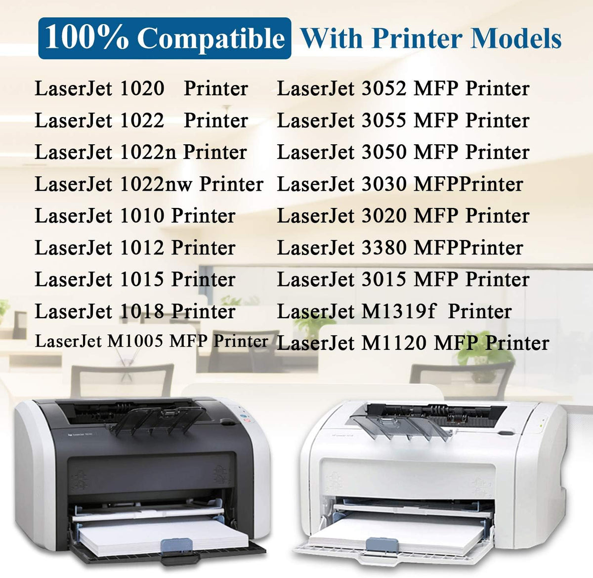 4-Pack Black Compatible Toner Cartridges for HP Printers K30703