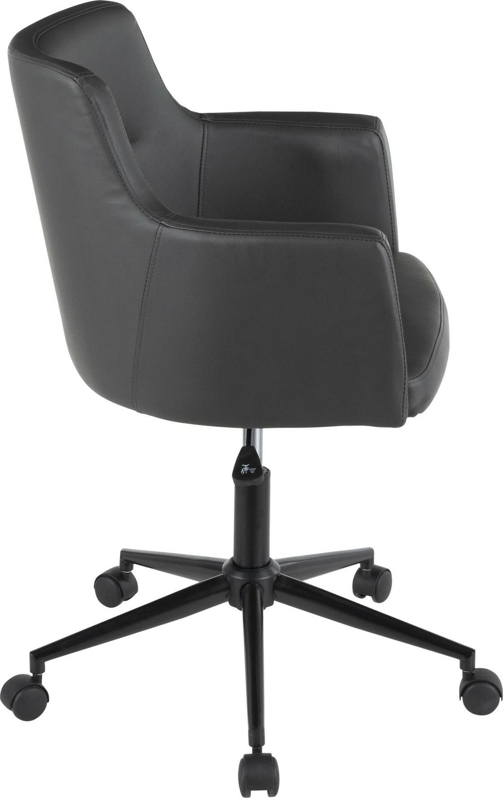 Grey Faux Leather Office Chair H9746