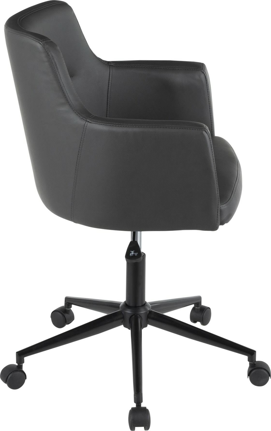 Grey Faux Leather Office Chair H9746