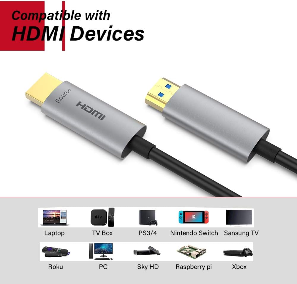 Fiber Optic HDMI Cable 100ft D900