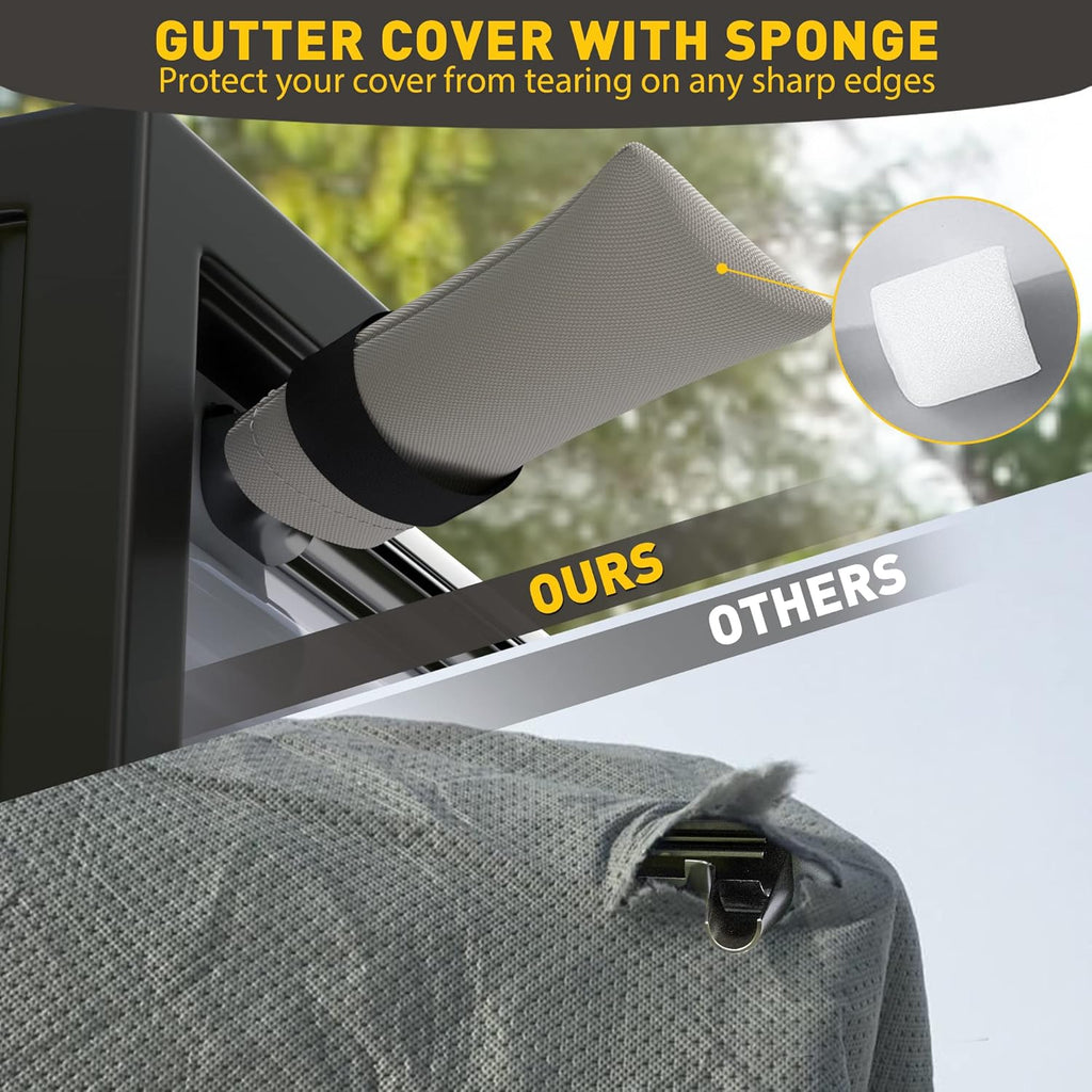 RV Trailer Cover 300D Waterproof Windproof Anti-UV for 27'-30' RV with Jack Cover Y9620