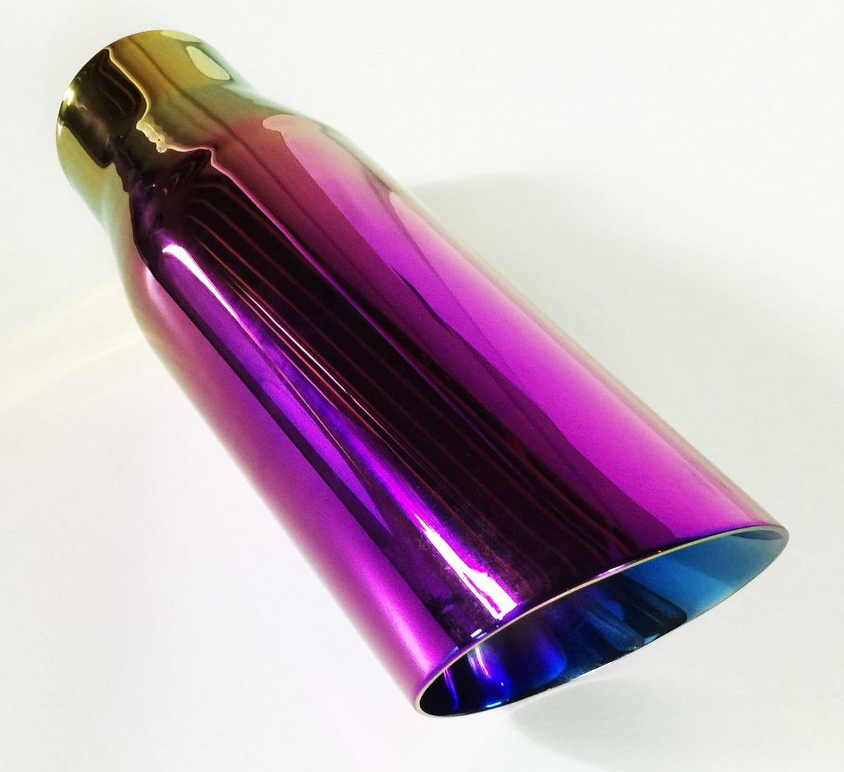 Exhaust Tip 4.00" OD 3.00" ID X 12.00" Long 3.00" Inlet Double Wall Stainless Steel Burned Color Purple Pack of 2 F4694
