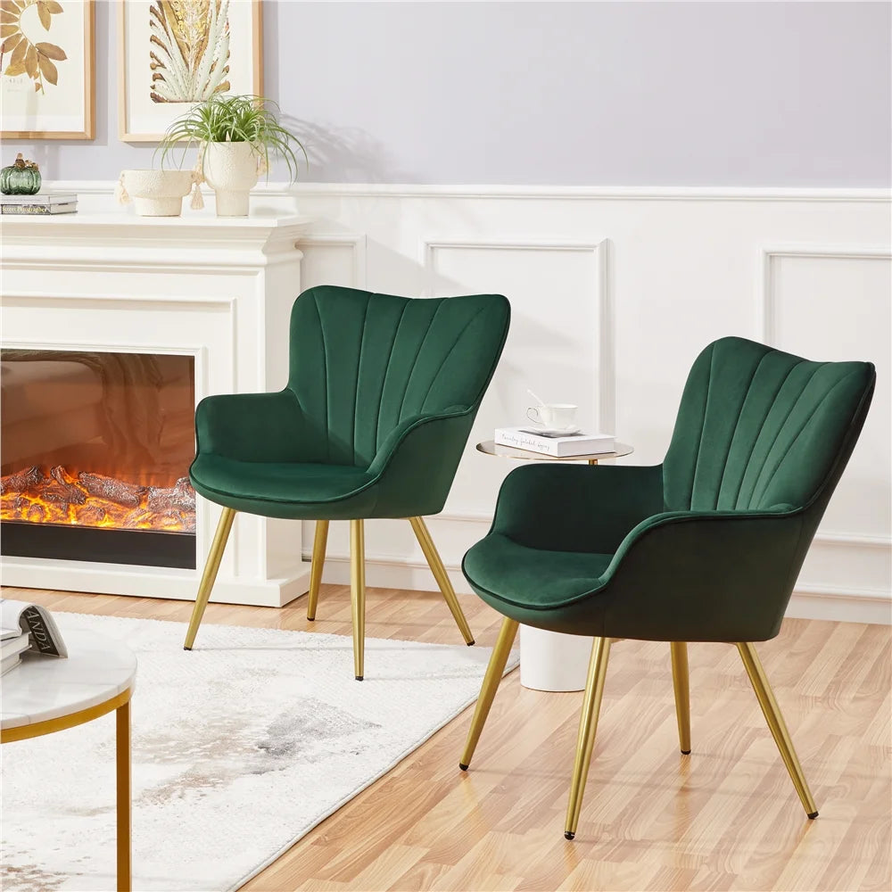 Green Velvet Upholstered Accent Chair K94129