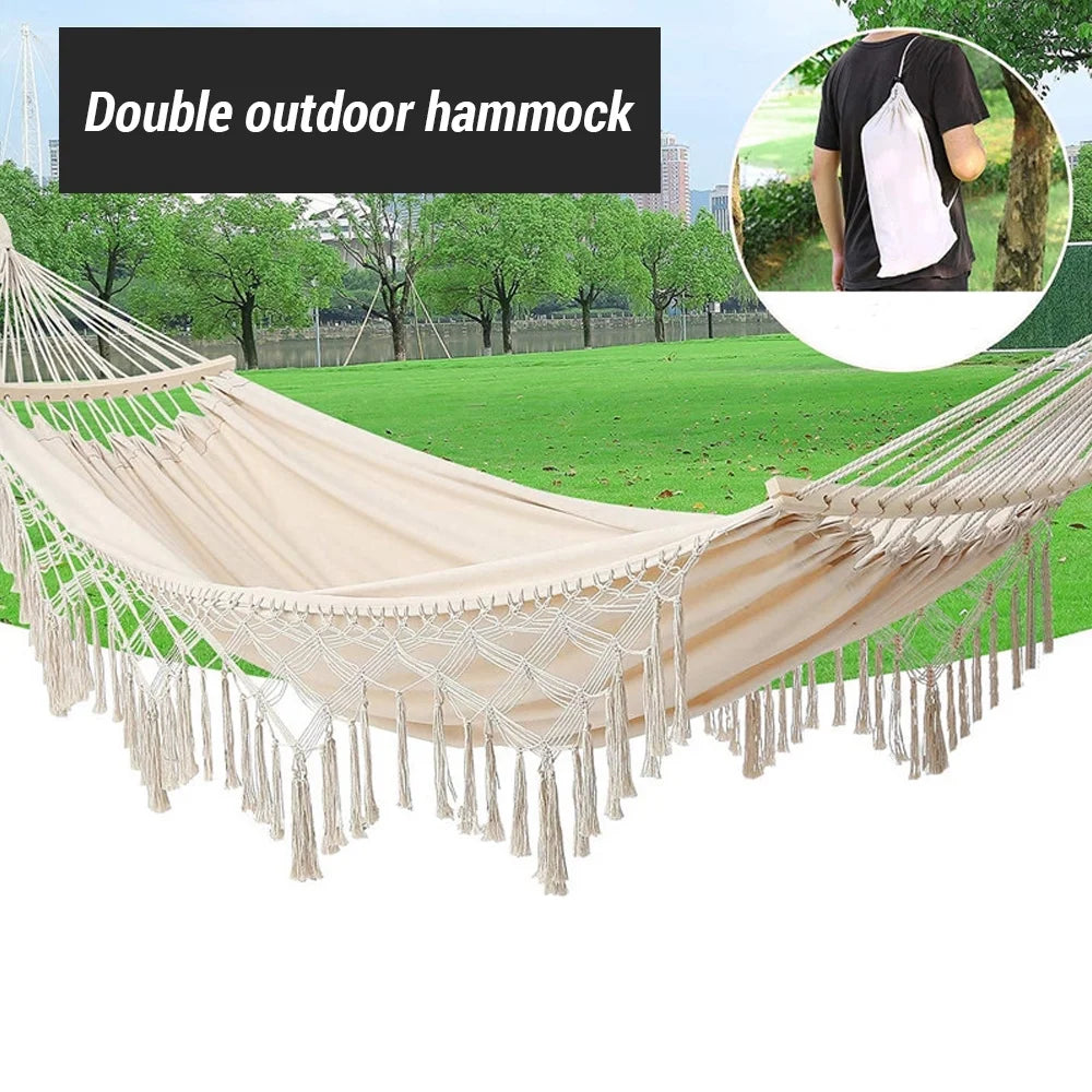 Double Macrame Hammock Swing Bed C1885