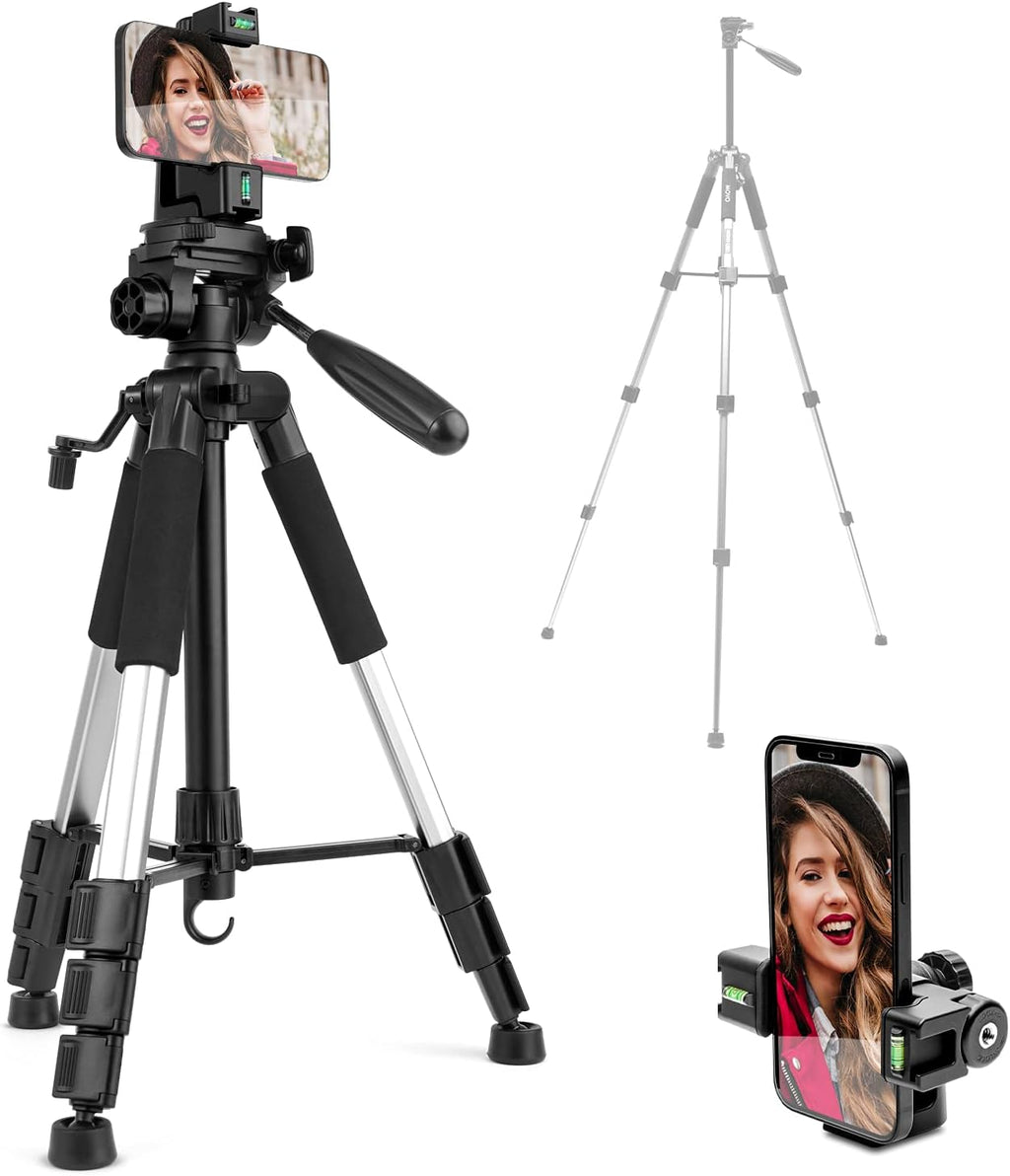 Vlog Kit with Adjustable Mobile Phone Holder and Camera Tripod R970976