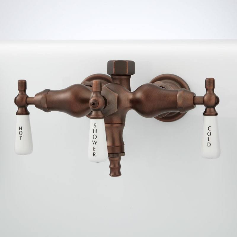 Polished Brass Tub Filler Faucet with Valve S922