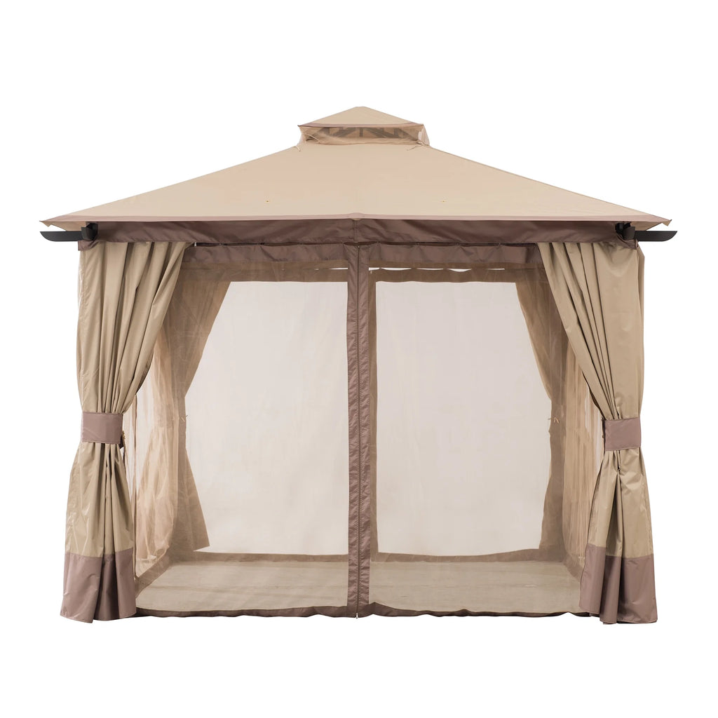 Steel Gazebo with 2-Tier Hip Roof J375598
