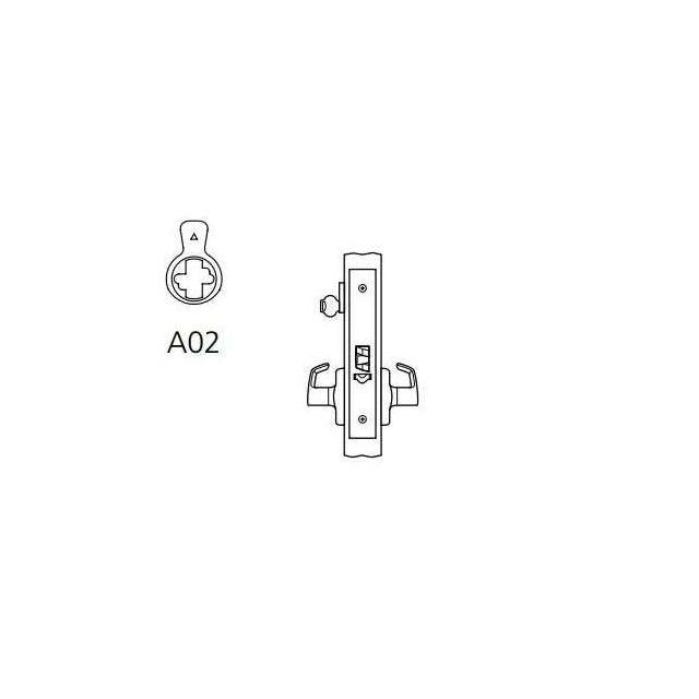Mortise Lock Satin Nickel Plated Clear Coated E13454