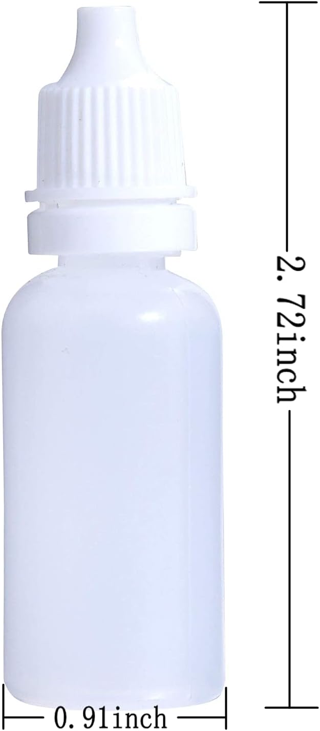 15ml Plastic Dropper Bottle with Childproof Cap, Pack of 2 N162