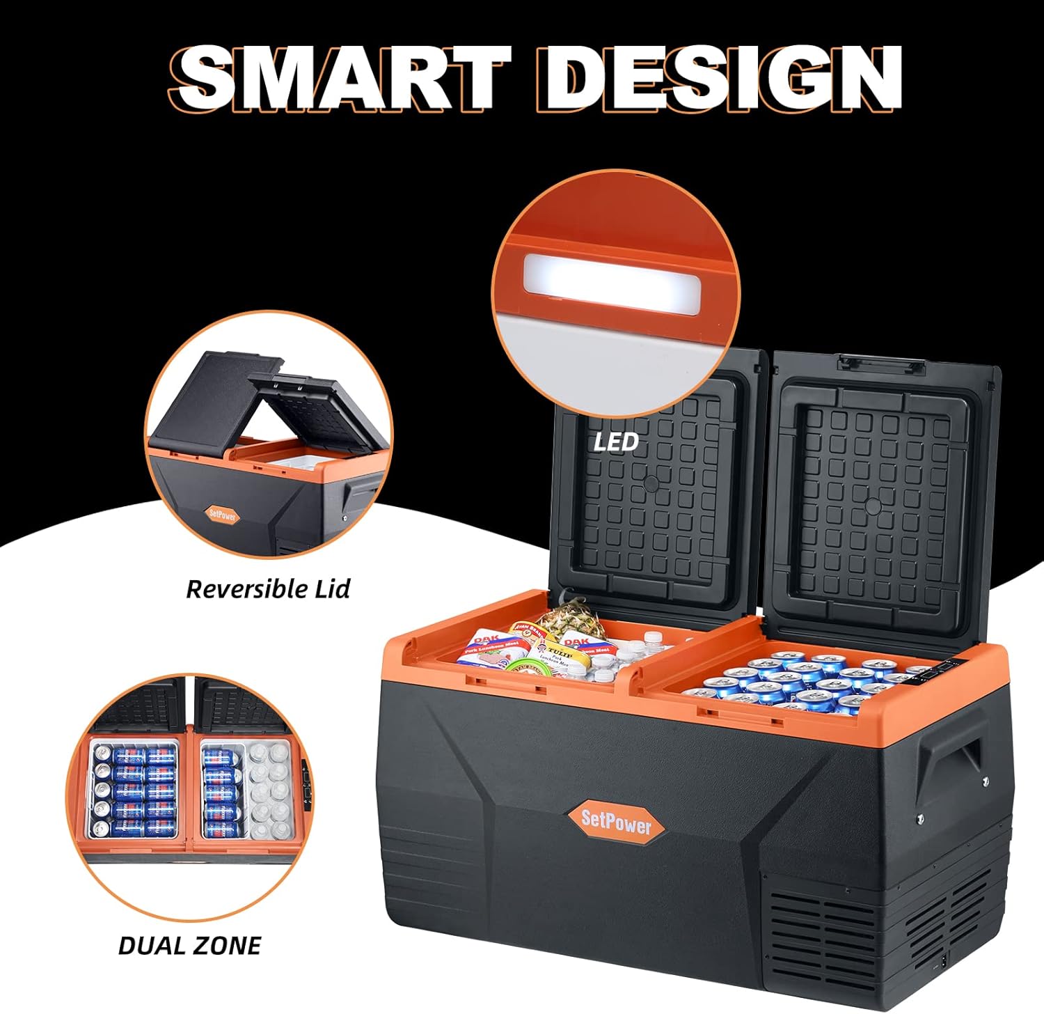79.3 Quart Dual Zone 12 Volt Portable Refrigerator/Freezer O271
