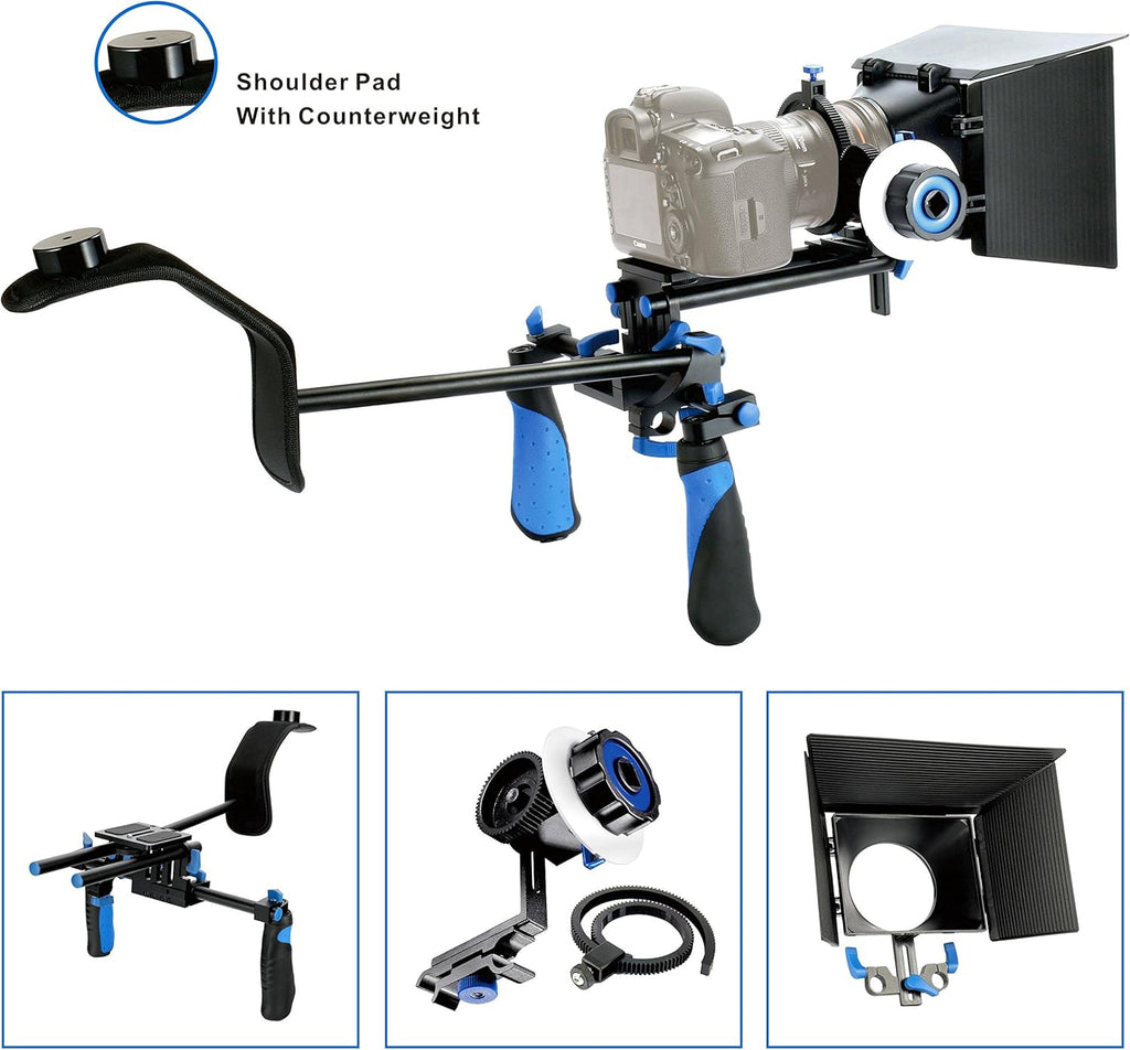 DSLR Rig Shoulder Mount with Follow Focus and Matte Box O13817