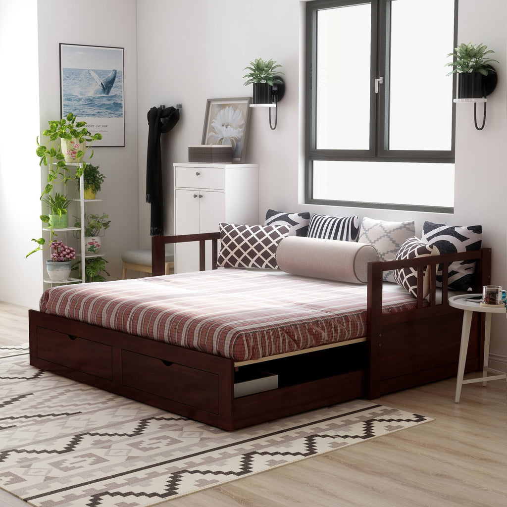 Grey Expandable Storage Daybed L8167