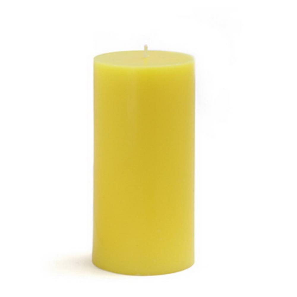 Yellow Citronella Pillar Candle Z6969