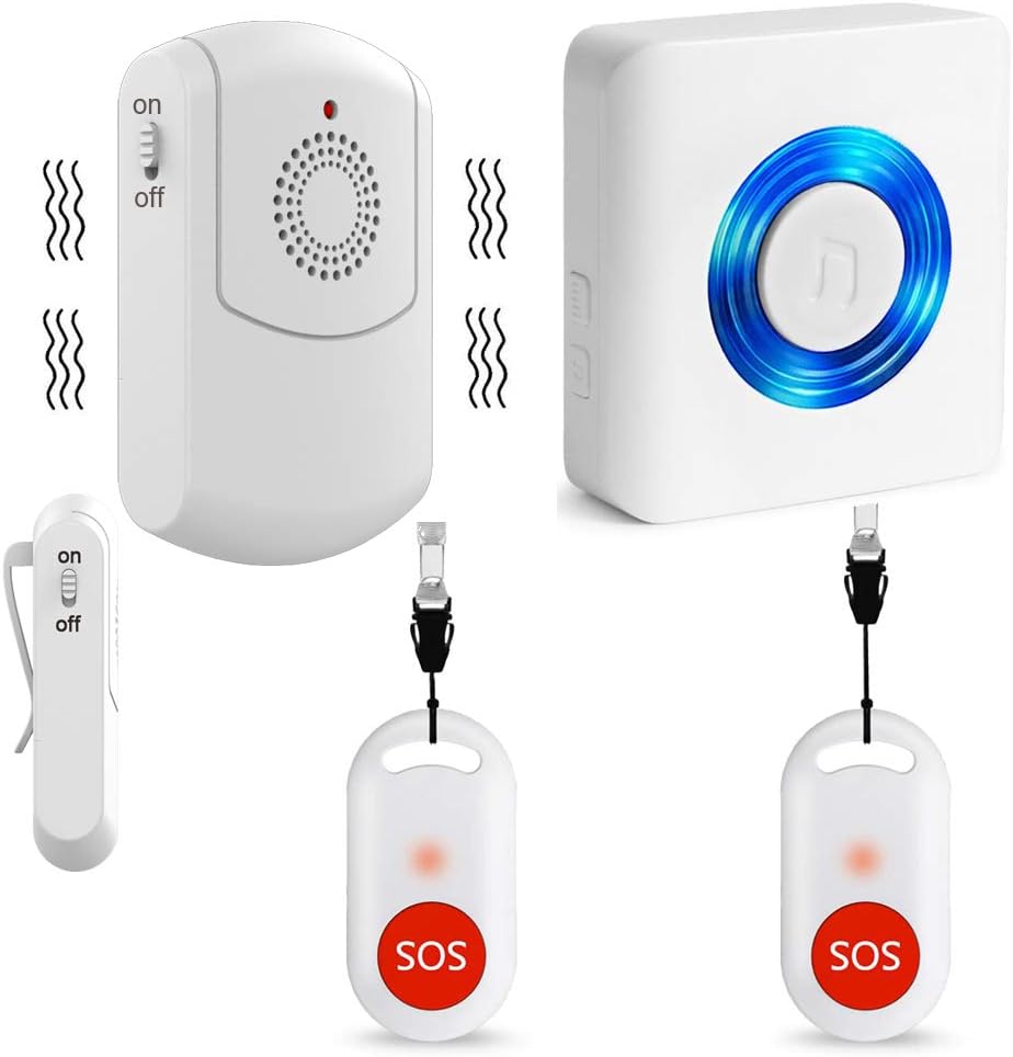 Wireless Motion Sensor Alert Room Bed Alarm with 3 Receiver and 2 Monitor Motion I136