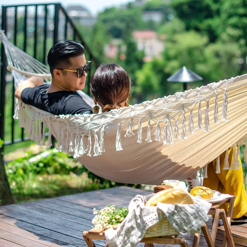 Double Macrame Hammock Swing Bed C1885