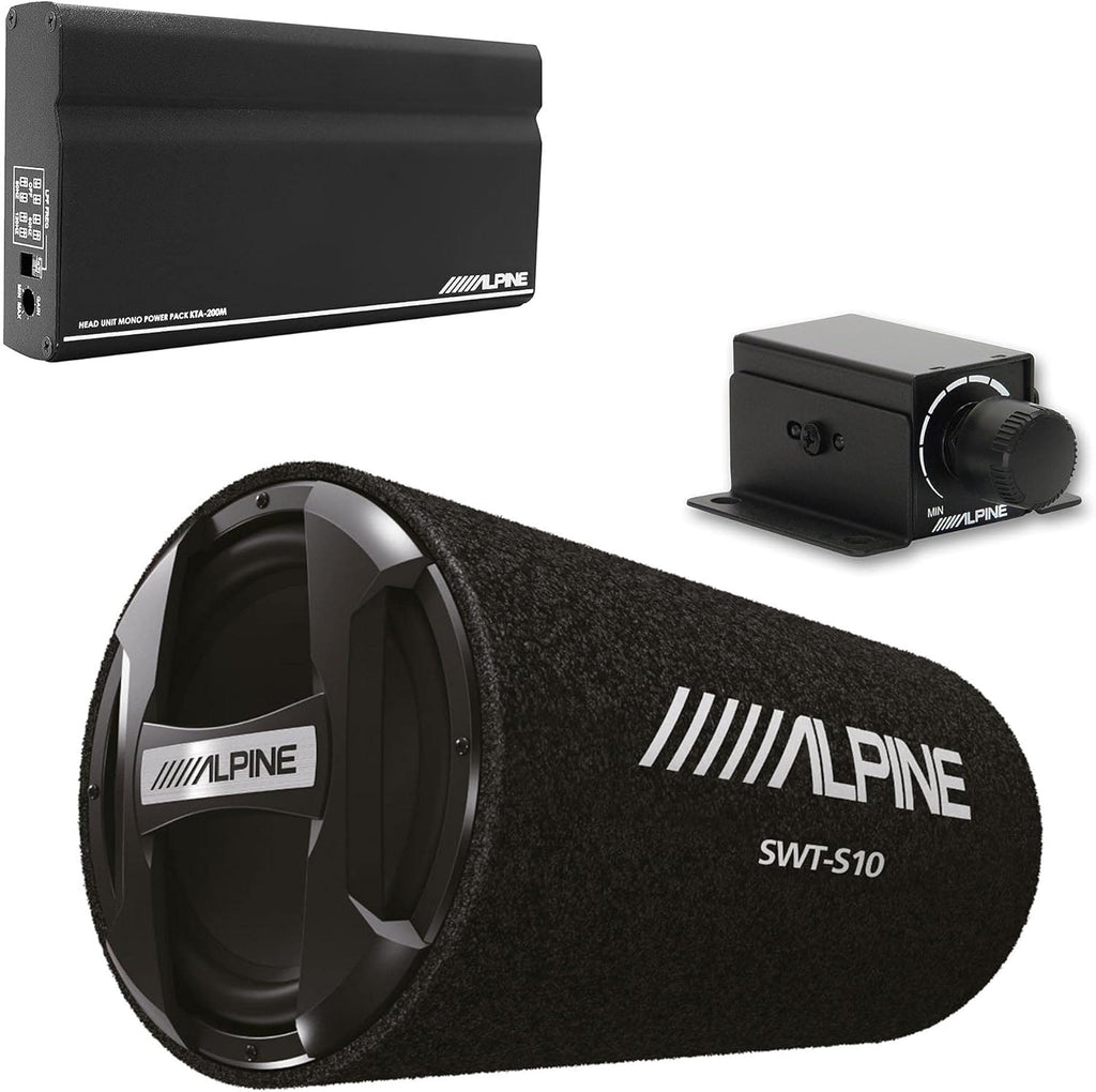 Mono Power Pack Amp with 10" Loaded Tube Subwoofer and Bass Knob Y3310