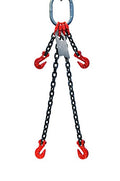 Chain Sling - 9/32" x 5' Double Leg with Grab Hook and Adjusters - Grade 80 B114