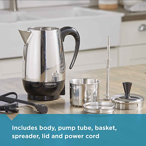 8 Cup Stainless Steel Electric Coffee Percolator Y54110