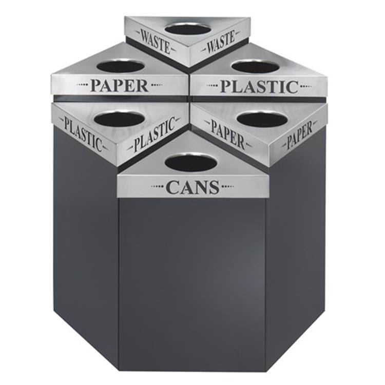Black Triangular 19gal Receptacle Q4430