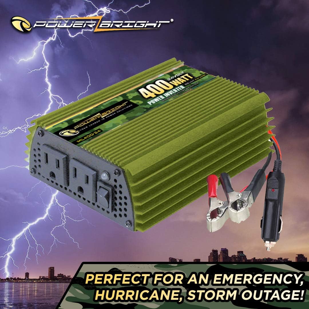 3500 Watt Power Inverter, DC 24V to 120V AC, Four AC Outlets, LCD Display Z153