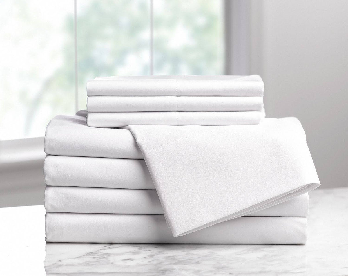 White King Size Fitted Sheet, 80 in. L, Pack of 6 W181