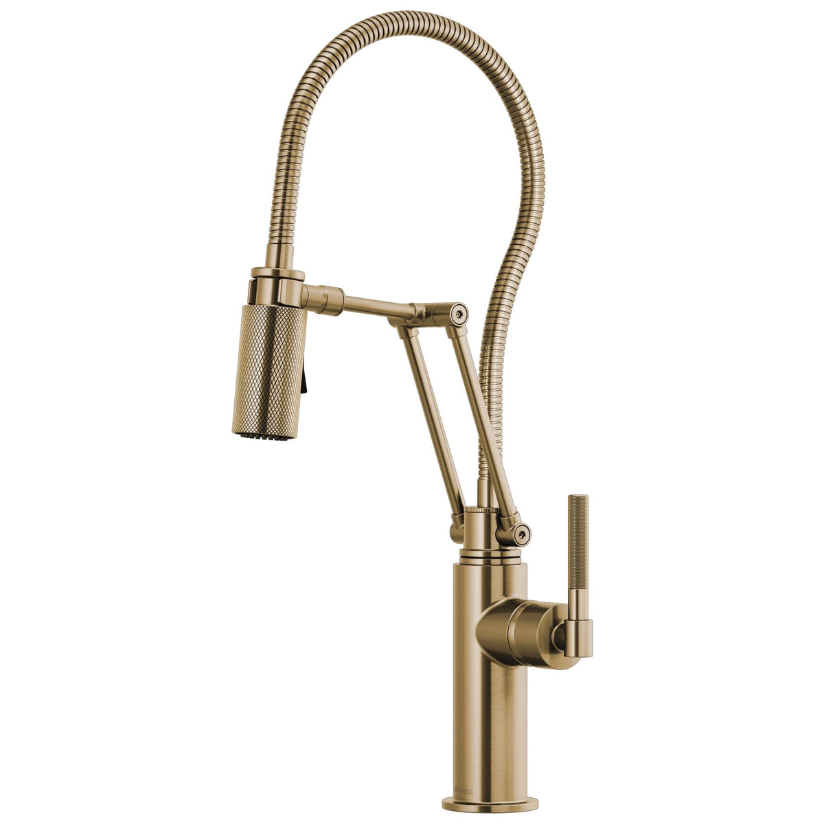 Articulating Faucet with Finished Hose Luxe Gold U841432