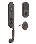 Evolved Single Cylinder Bluetooth Handleset with Left Handed Interior Lever in PVD Lifetime Satin Brass X633017