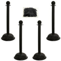 Heavy-Duty Stanchion and Chain Kit in Black F792