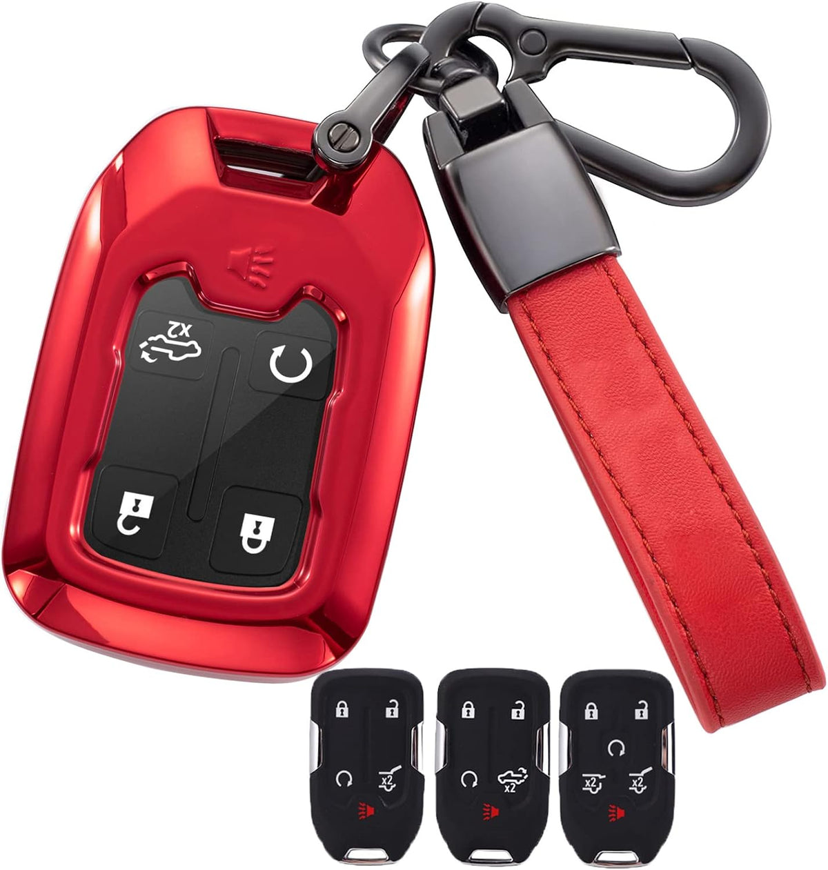 Red Smart Key Fob Cover Case U380