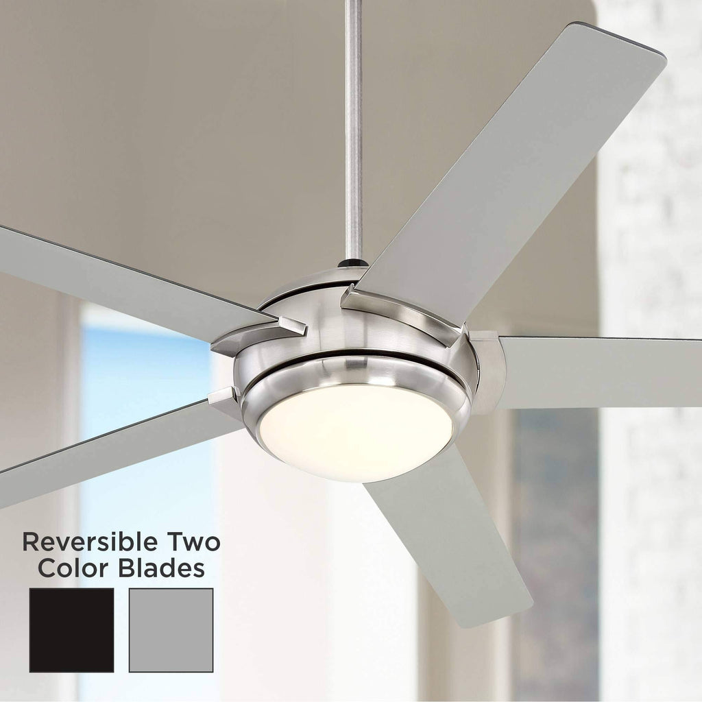 52x22 Brushed Nickel LED Ceiling Fan with Light W769