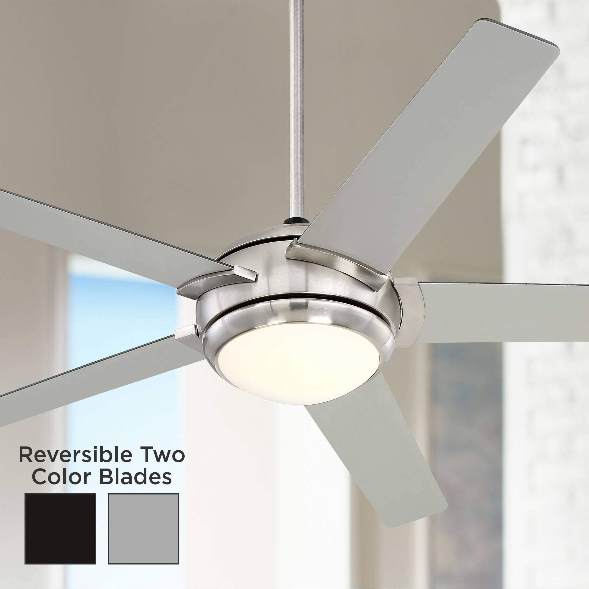 52x22 Brushed Nickel LED Ceiling Fan with Light W769