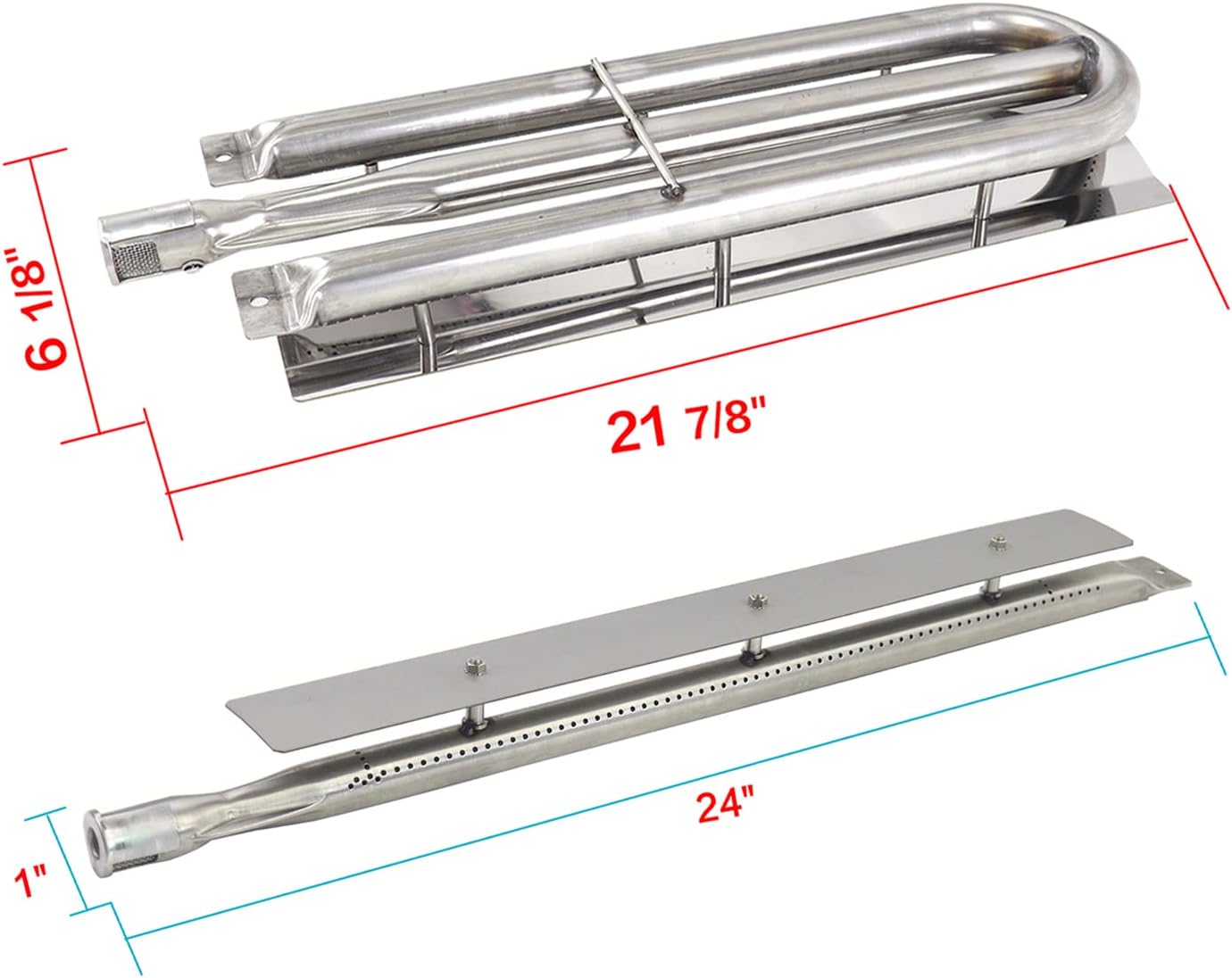 Stainless Steel Burner Tube Replacement for Gas Grill, Pack of 2 J7830