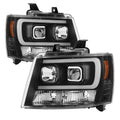 Black DRL LED Projector Headlights A728