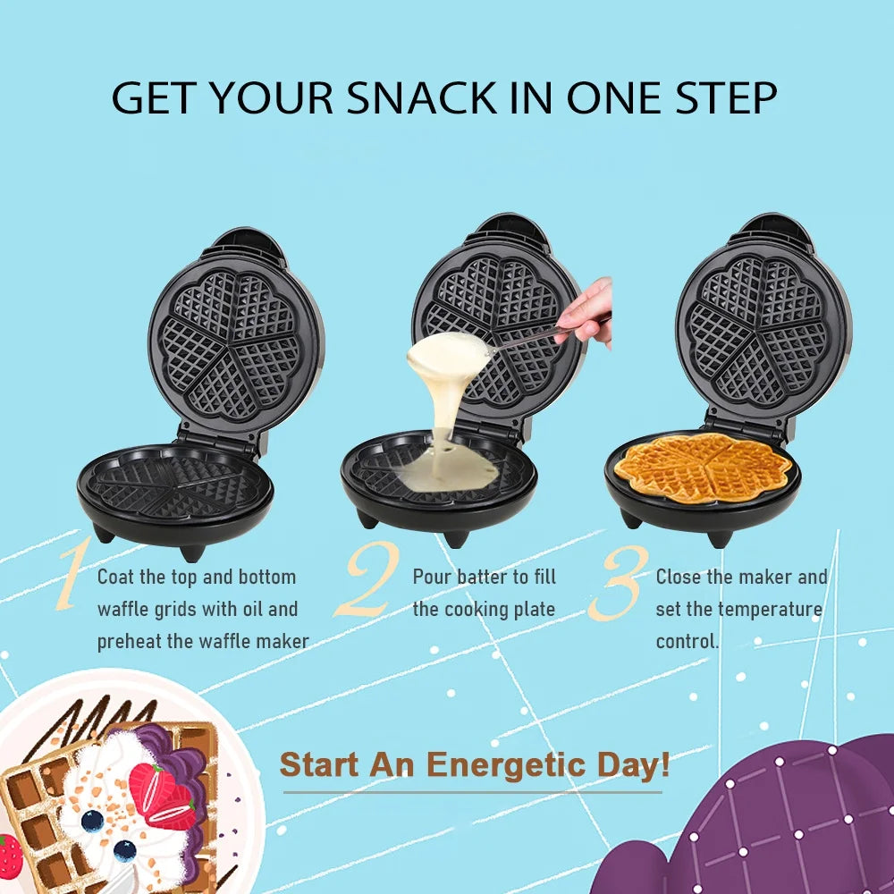 1000W Heart-Shaped Waffle Maker I16112