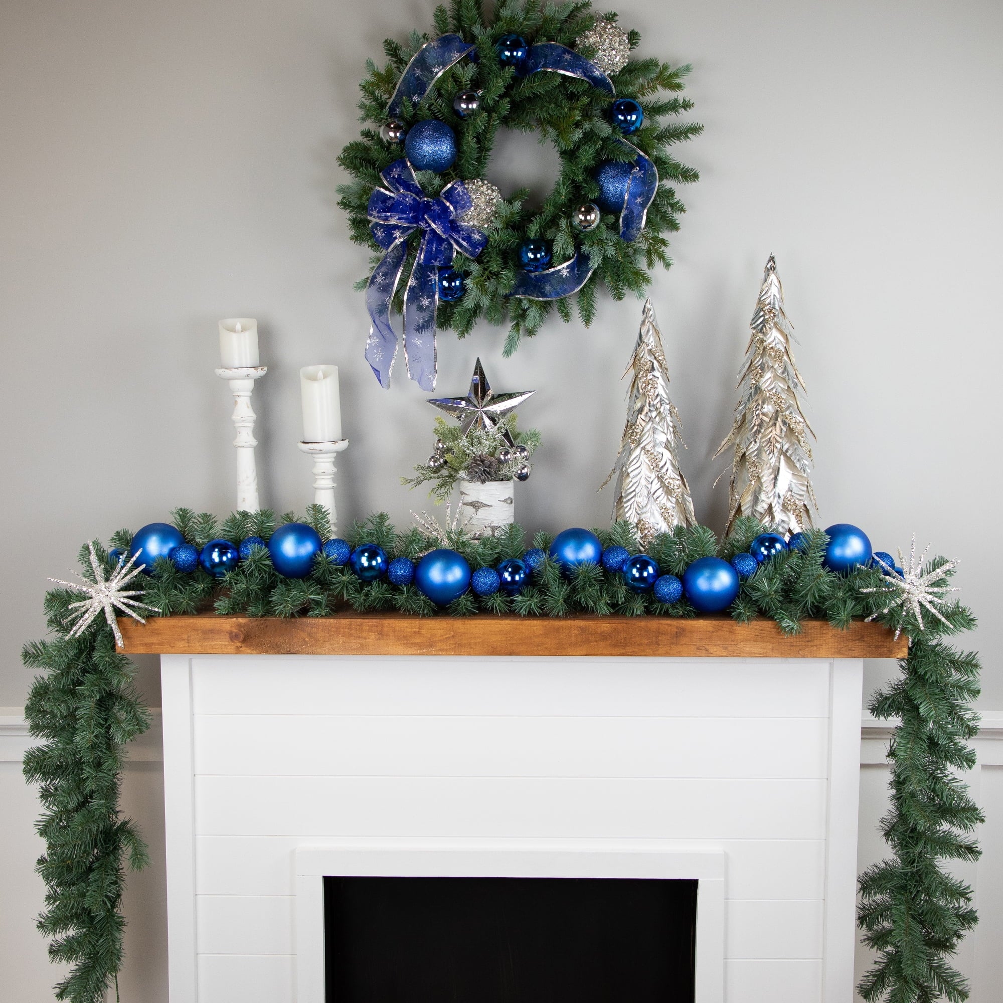 Blue Shatterproof Ball Christmas Garland I54132