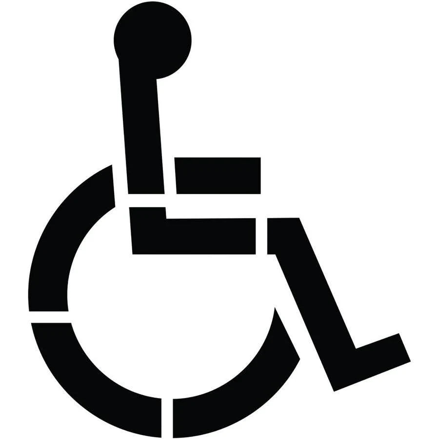 36-in Handicap Parking Paint Stencil A942449