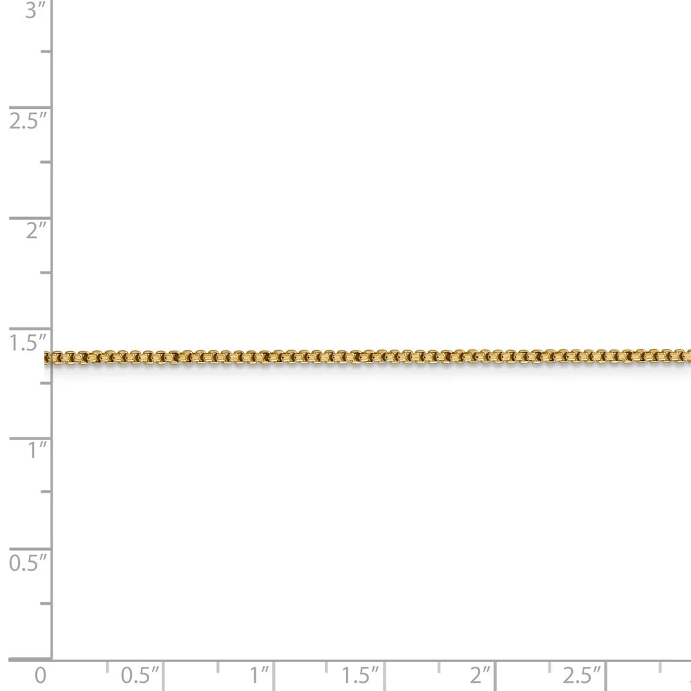 14kt Yellow Gold 24 inch Box Chain with Lobster Clasp G53733