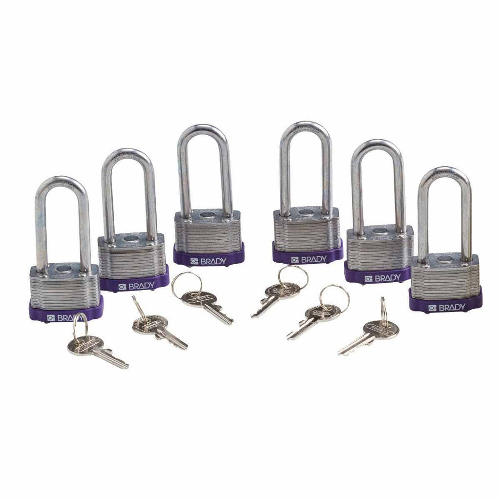 Keyed Padlock, 1-5/16x22w, pk6 K737505