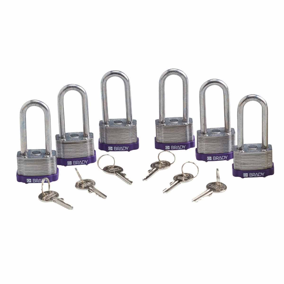 Keyed Padlock, 1-5/16x22w, pk6 K737505