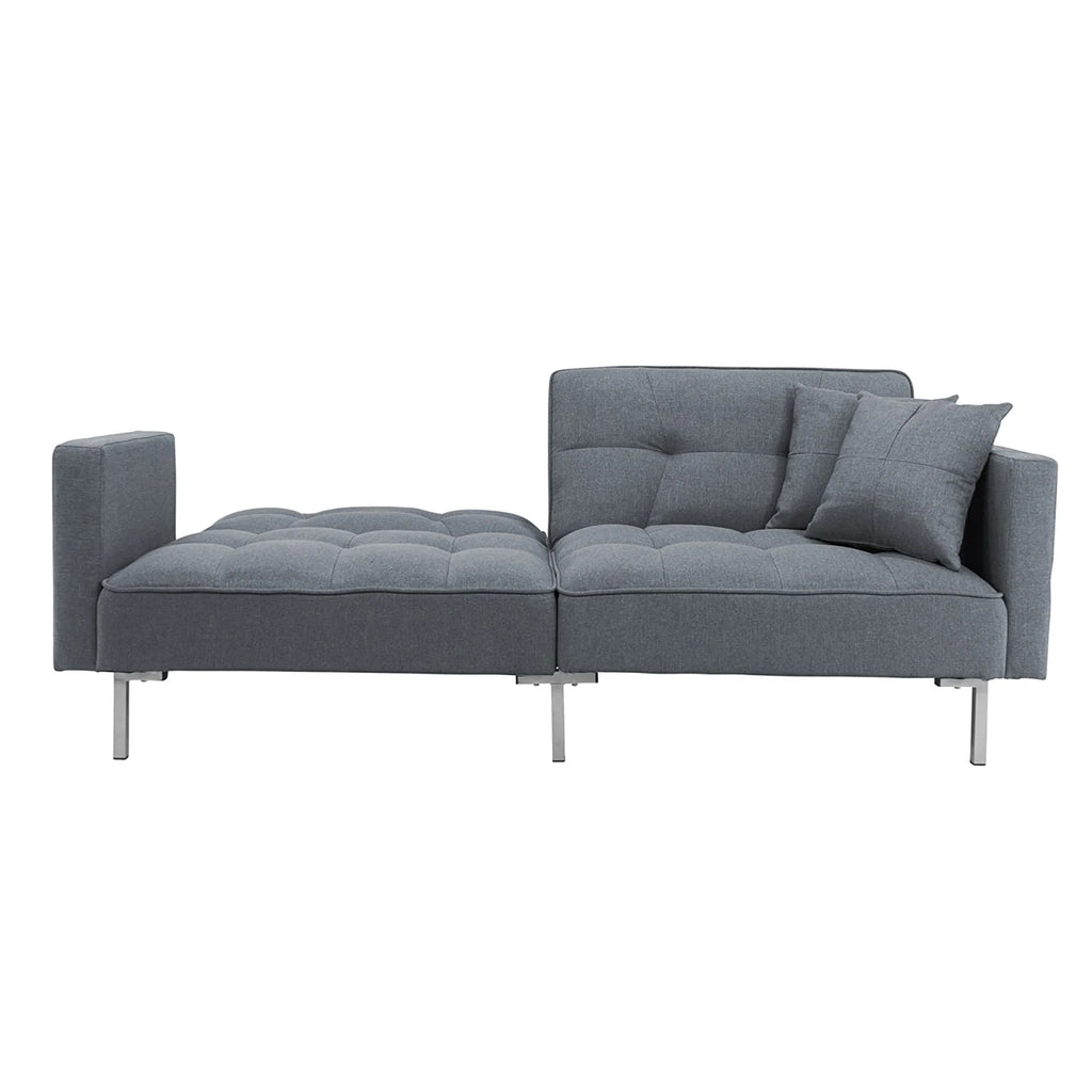 Linen Upholstered Convertible Folding Futon Sofa Bed X536