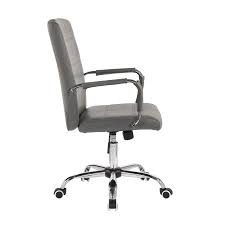 White PU Leather Swivel Office Chair D36406