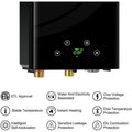 18KW Black Electric Tankless Water Heater with Digital Display and Remote Control C22716