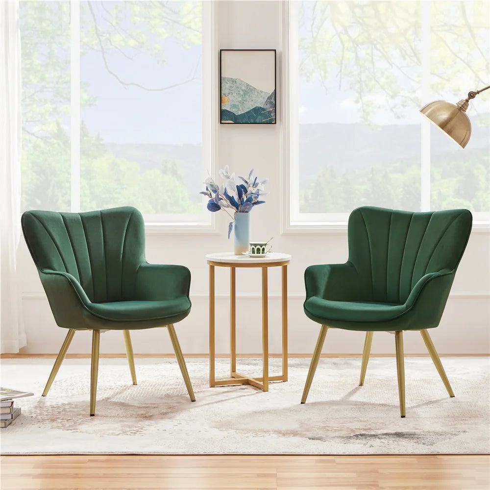 Green Velvet Upholstered Accent Chair K94129