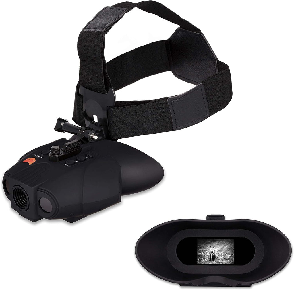 Night Vision Goggles Digital Infrared 1x Magnification 75yd Range Rechargeable Battery A6661