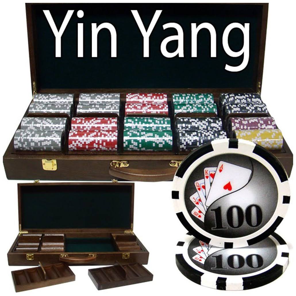 500 ct Pre-Packaged Yin Yang 13.5 G Walnut Brown Case K916