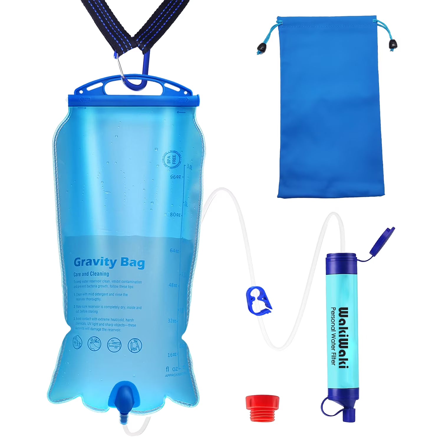 Gravity Water Filter for Camping, Hiking, Backpacking L88800