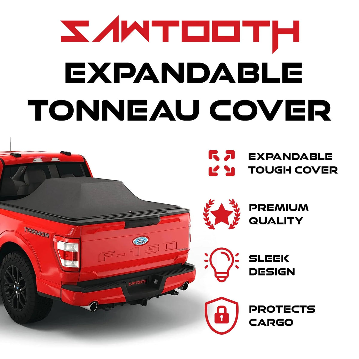 Sawtooth Expandable Tonneau Cover for Truck Bed K5633