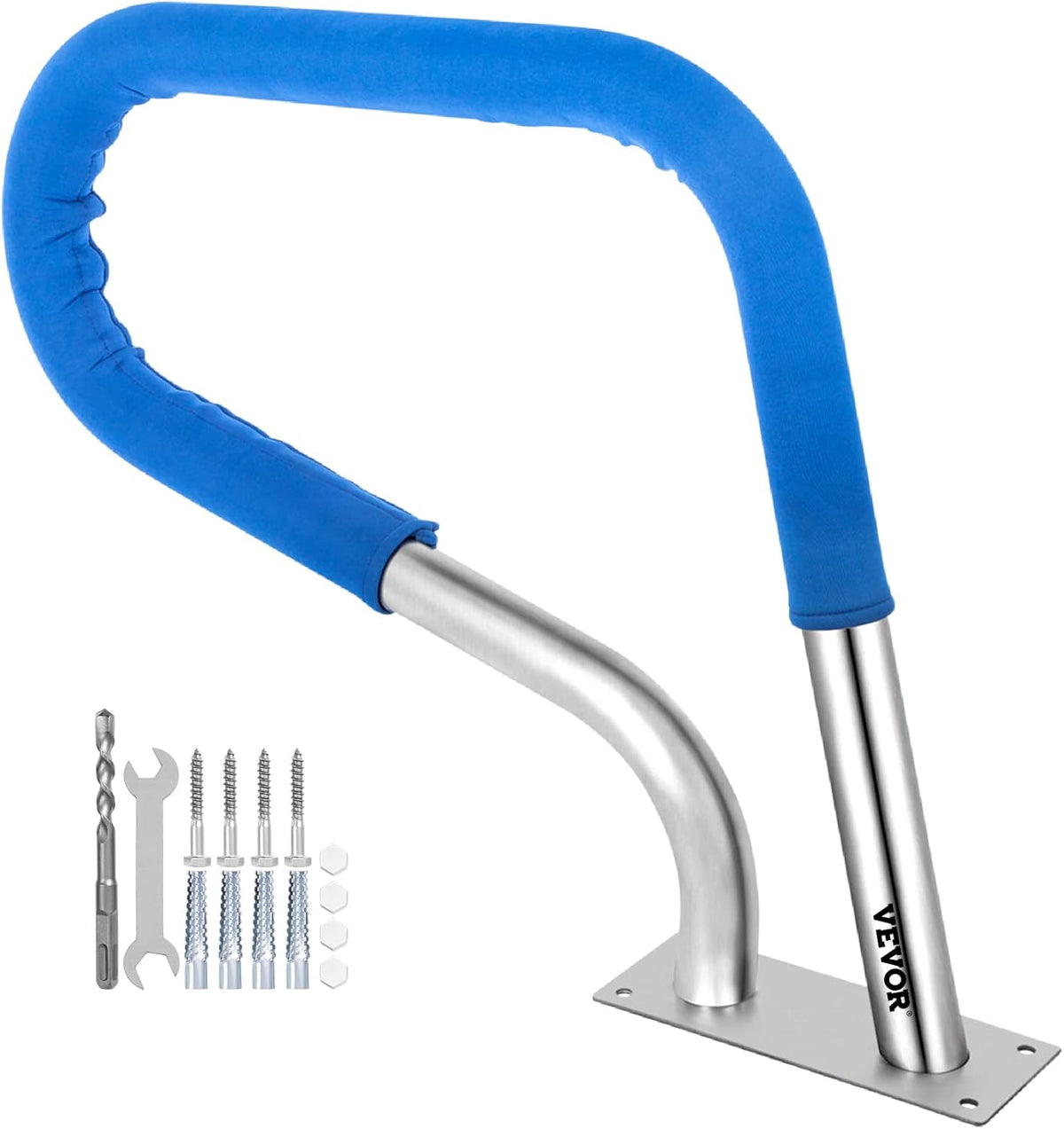 Pool Railing 304 Stainless Steel with Blue Grip Cover M4384