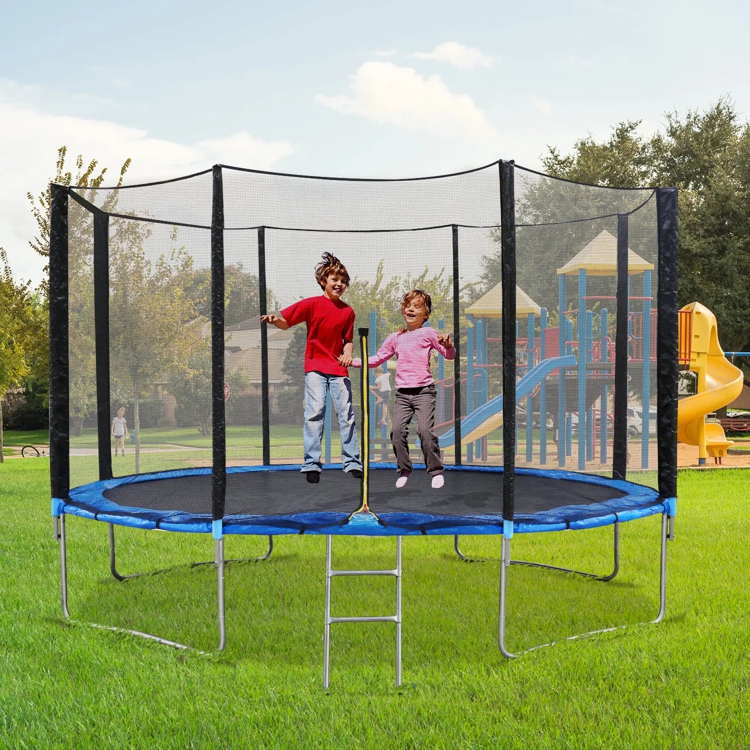 14FT Trampoline with Safety Enclosure N724597