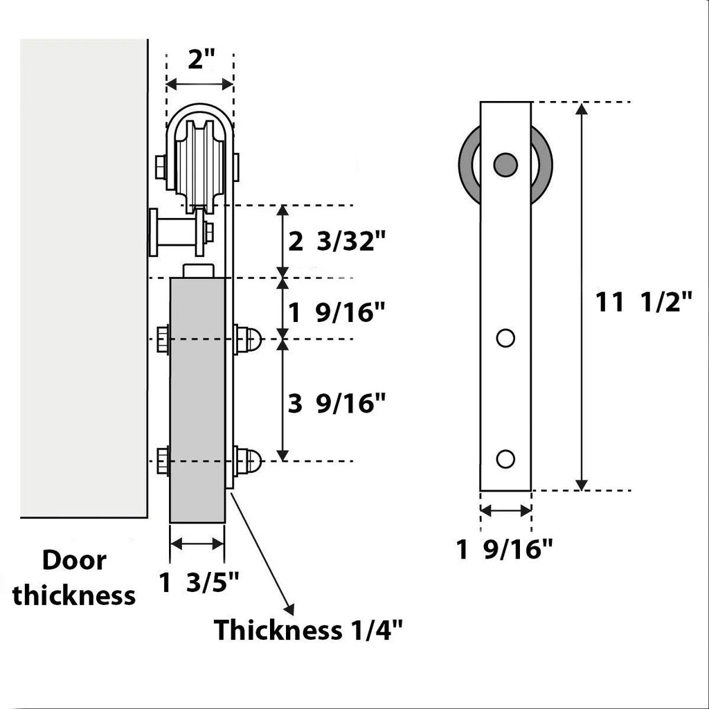 Double Barn Door 36 x 80 inches with Frosted Glass A61685
